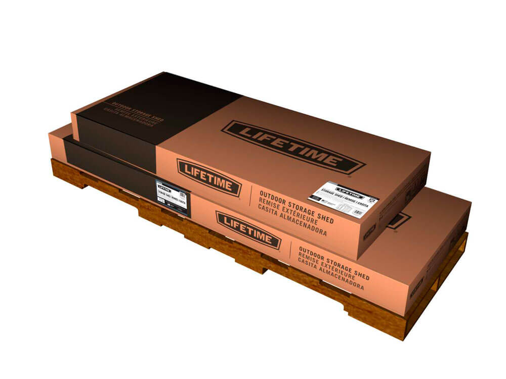 Сарай (хозблок) садовый LIFETIME 8x5 6418 габариты 152,4 х 244 см из пластика, с двускатной крышей, для дачи или загородного дома