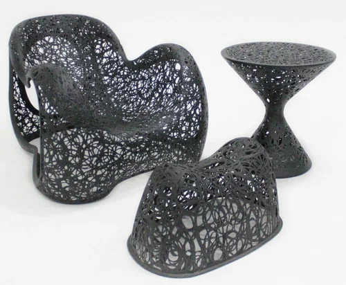 Дизайнерское уличное садовое кресло-шезлонг из базальта Basalt Studio PORTAL