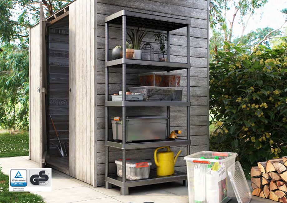 Стеллаж SHELF PLUS 90/40/5 PIENO BK KETER H.122