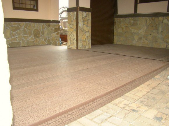 Ступени из ДПК ECODECK, коричневые