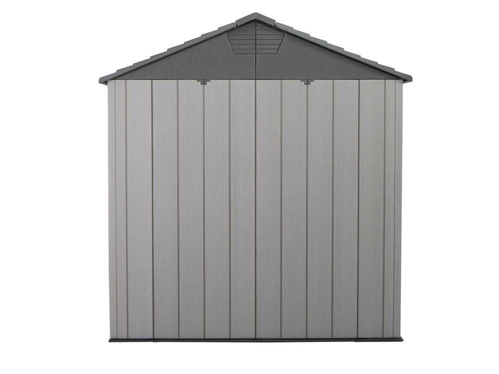 Сарай (хозблок) для дачи WOODLOOK 7х12 60311 габариты 356 х 213 см из пластика, с двускатной крышей, для загородного дома