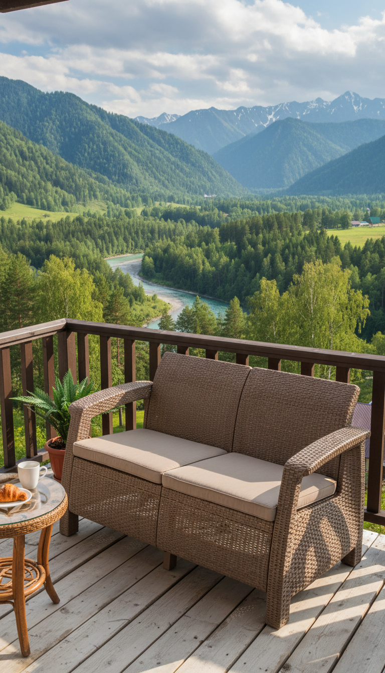 Диван KETER Corfu love seat 2-х местный, капучино