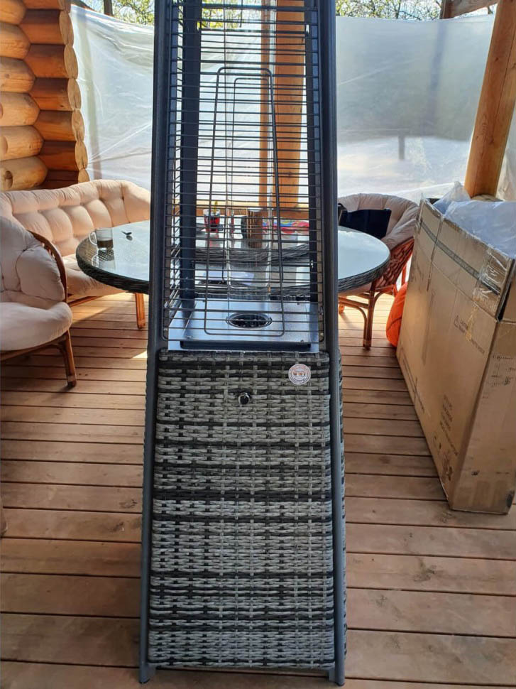 Уличный газовый обогреватель WWT 13I ROTANG Grey mini 1.8m